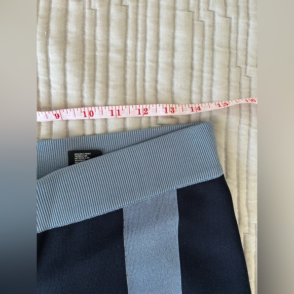 COS Knitted Navy Blue Pants with Color Block Blue Stripes Size S Small GUC - Picture 8 of 9